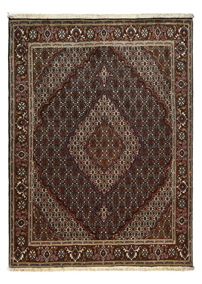 Täbriz - 40 Raj Teppich 150x204cm - Perserteppich - anthrazit