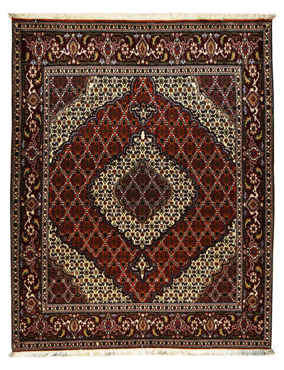 Täbriz - 40 Raj Teppich 155x200cm - Perserteppich - dunkelrot