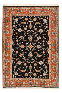 Tapis persan - Tabriz - Royal - 150 x 102 cm - bleu foncé