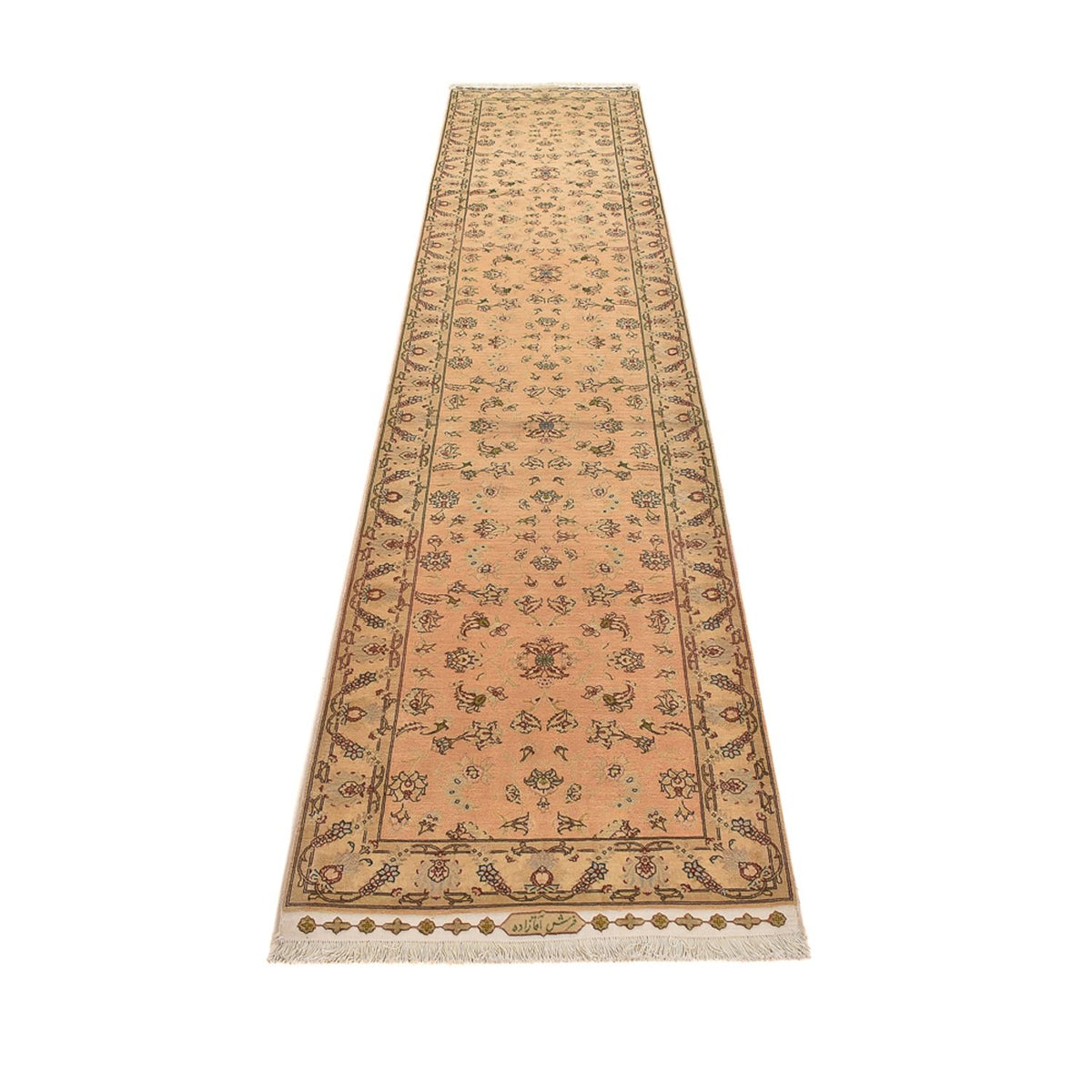 Läufer Perser - Täbriz - Royal - 378 x 78 cm - beige