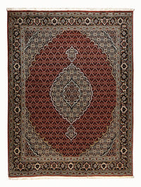 Tapis persan - Tabriz - Royal - 202 x 154 cm - rouge foncé