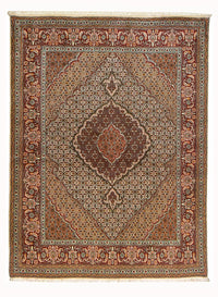 Tapis persan - Tabriz - Royal - 198 x 156 cm - marron foncé