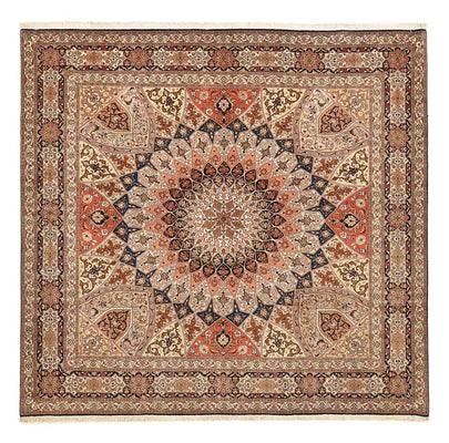 Perserteppich - Täbriz - Royal quadratisch  - 252 x 248 cm - dunkelbeige