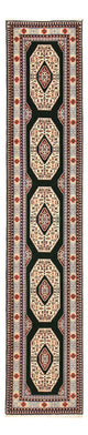 Läufer Perser - Täbriz - Premium - 372 x 74 cm - dunkelblau