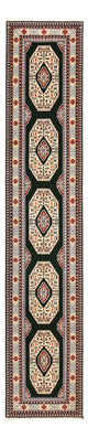 Läufer Perser - Täbriz - Premium - 370 x 75 cm - dunkelblau
