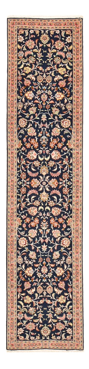 Läufer Perser - Täbriz - Premium - 300 x 68 cm - dunkelblau