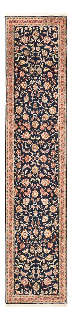 Läufer Perser - Täbriz - Premium - 293 x 65 cm - dunkelblau