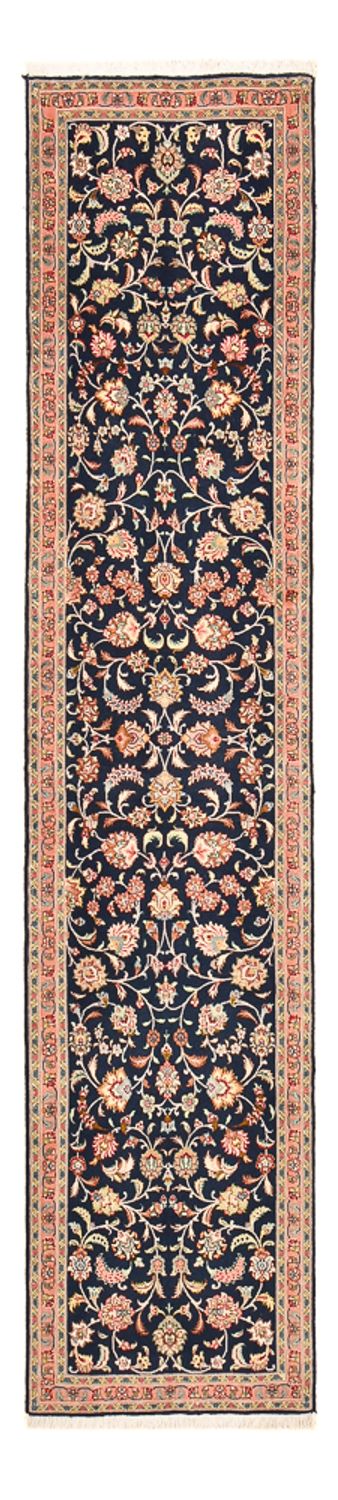 Läufer Perser - Täbriz - Premium - 293 x 65 cm - dunkelblau