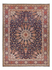 Tappeto Persero - Tabriz - Reale - 400 x 297 cm - blu scuro