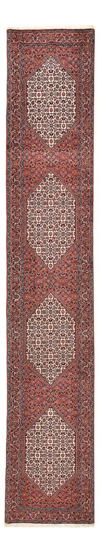 Tapis de couloir Tapis persan - Bidjar - 400 x 74 cm - marron