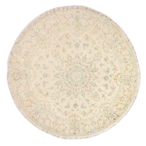 Perserteppich - Täbriz - Premium rund  - 250 x 250 cm - beige