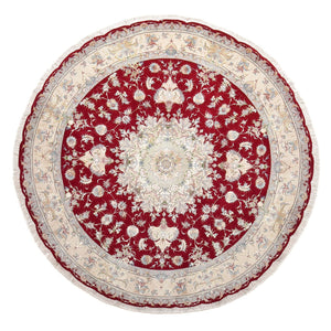 Perserteppich - Täbriz - Premium rund  - 250 x 250 cm - rot