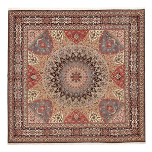 Perserteppich - Täbriz - Premium - 260 x 253 cm - dunkelbeige