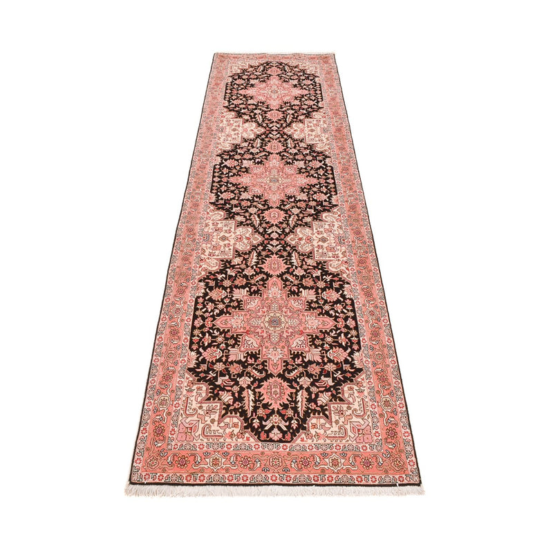 Läufer Perser - Täbriz - Royal - 352 x 91 cm - dunkelblau