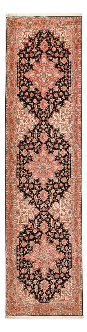 Läufer Perser - Täbriz - Premium - 350 x 91 cm - dunkelblau