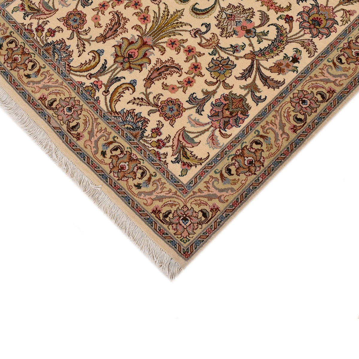 Läufer Perser - Täbriz - Royal - 405 x 84 cm - beige