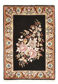 Tapis persan - Tabriz - Royal - 76 x 52 cm - bleu foncé