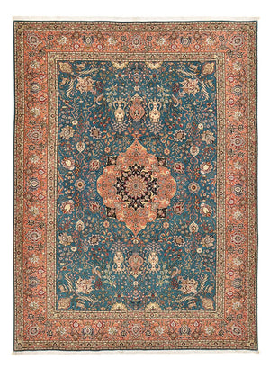 Perserteppich - Täbriz - Royal - 352 x 253 cm - seeblau