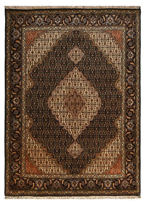 Perserteppich - Täbriz - Royal - 205 x 146 cm - dunkelbraun