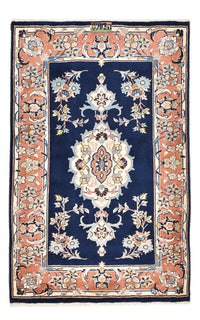 Tapis persan - Keshan - 132 x 85 cm - bleu