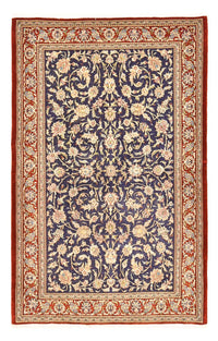Tapis persan - Ghom - Royal - 203 x 133 cm - bleu foncé