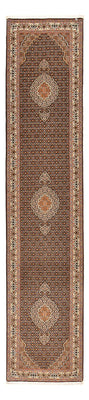 Läufer Perser - Täbriz - Royal - 392 x 67 cm - dunkelbeige