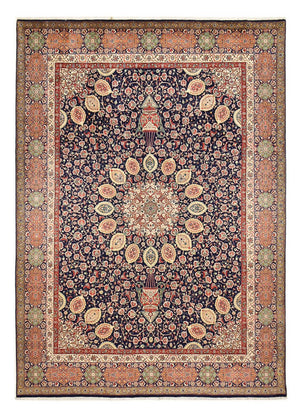 Perserteppich - Täbriz - Royal - 410 x 300 cm - dunkelblau