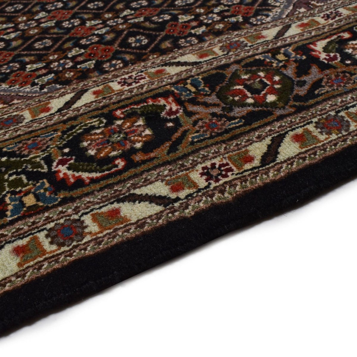 Täbriz - 40 Raj Teppich 152x210cm - Perserteppich - dunkelbraun
