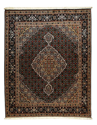Tappeto Persero - Tabriz - Reale - 192 x 153 cm - marrone scuro