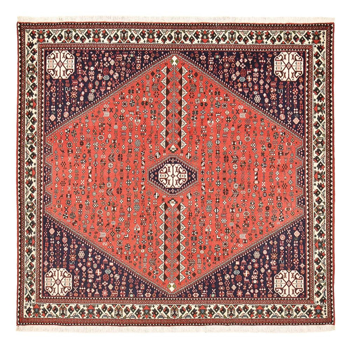 Perserteppich - Nomadic quadratisch  - 199 x 198 cm - rot
