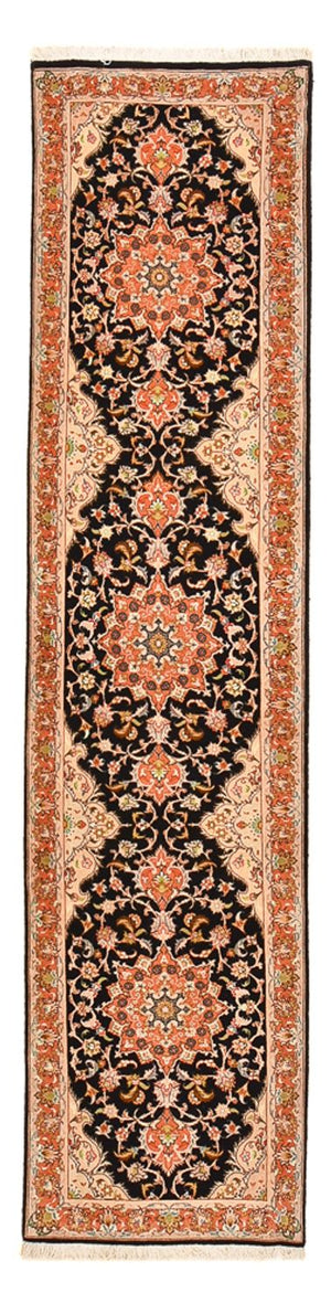 Läufer Perser - Täbriz - Royal - 288 x 69 cm - dunkelblau