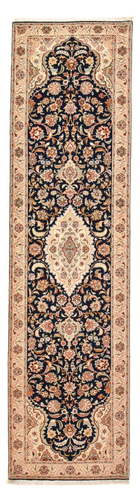 Tappeto corsia Tappeto Persero - Tabriz - Reale - 310 x 83 cm - blu scuro