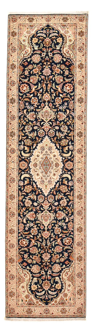 Läufer Perser - Täbriz - Royal - 310 x 83 cm - dunkelblau