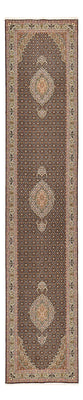 Läufer Perser - Täbriz - Royal - 390 x 82 cm - dunkelbeige
