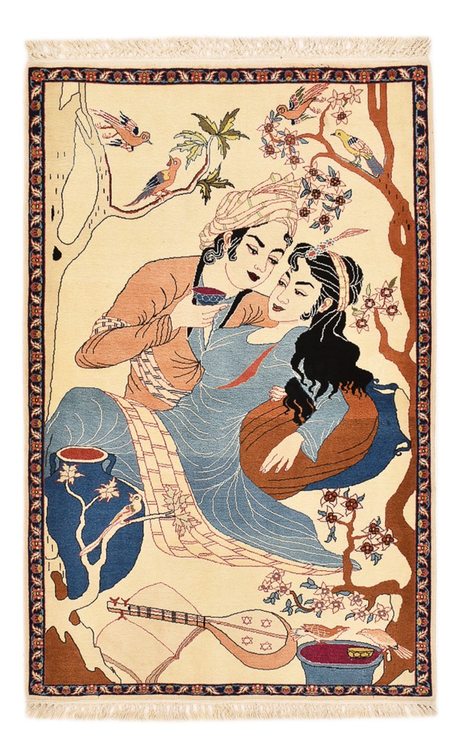 Perserteppich - Täbriz - Royal - 122 x 76 cm - mehrfarbig