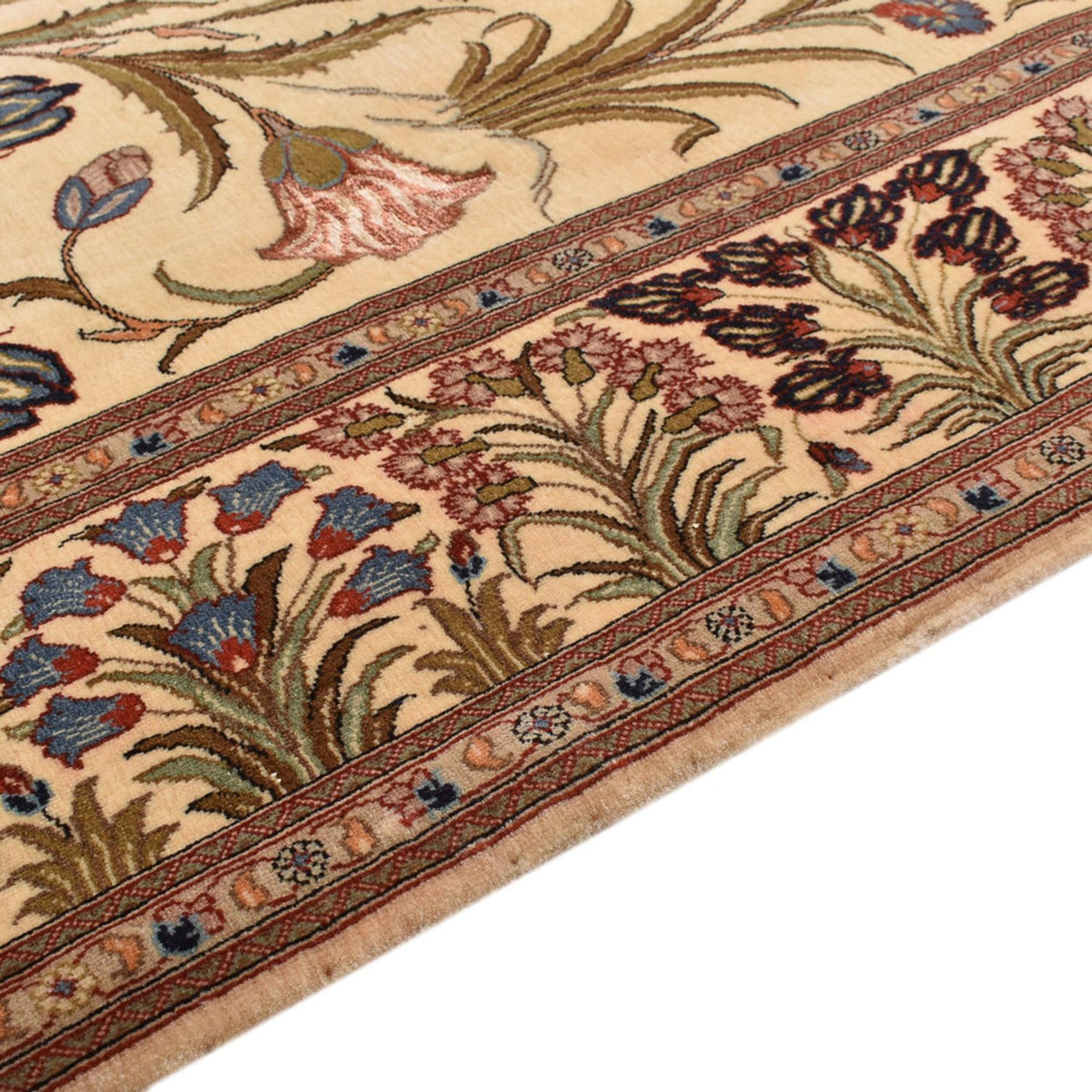 Perserteppich - Ghom - Royal - 202 x 136 cm - hellbeige