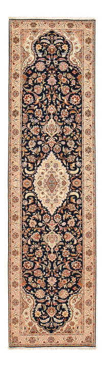Tappeto corsia Tappeto Persero - Tabriz - Reale - 310 x 82 cm - blu scuro