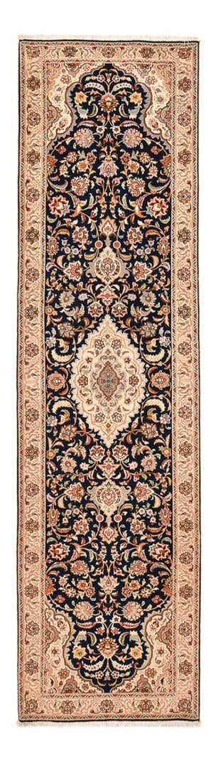 Läufer Perser - Täbriz - Royal - 310 x 82 cm - dunkelblau