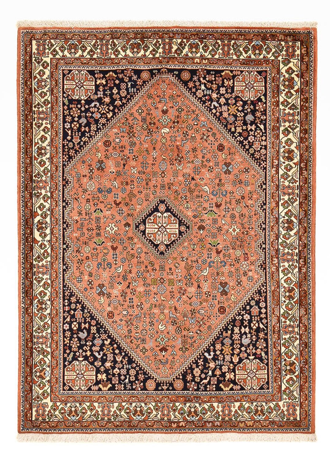 Gabbeh Teppich - Kaschkuli Perser - 197 x 145 cm - hellrot