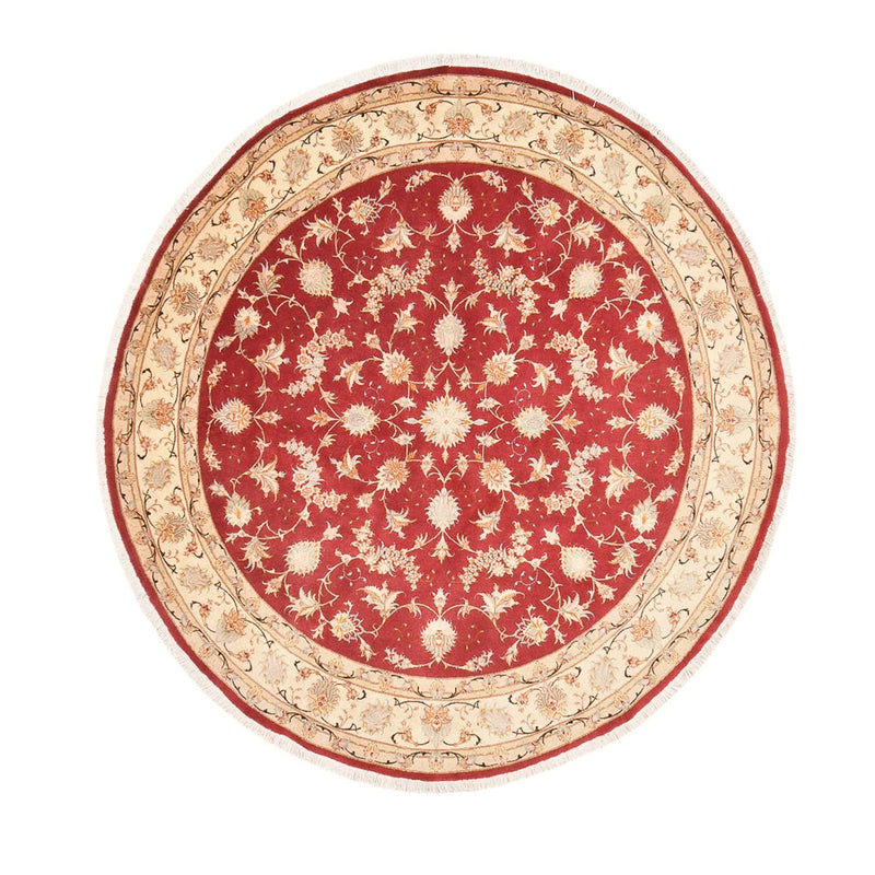 Perserteppich - Täbriz - Royal rund  - 200 x 200 cm - rot