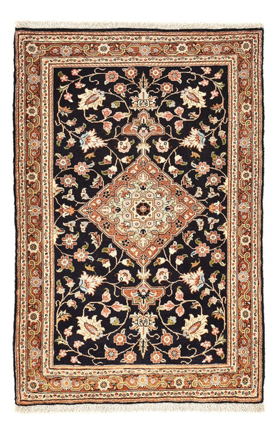 Ghom Teppich 70x105cm - Perserteppich - dunkelblau