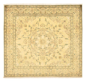Perserteppich - Täbriz - Royal quadratisch  - 200 x 190 cm - gelb