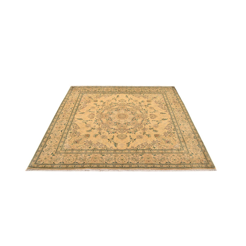 Perserteppich - Täbriz - Royal quadratisch  - 200 x 190 cm - gelb