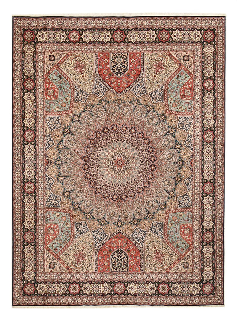 Perserteppich - Täbriz - Royal - 400 x 303 cm - dunkelbeige