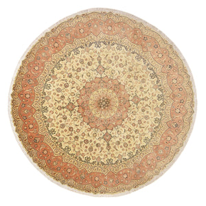 Perserteppich - Täbriz - Premium rund  - 310 x 310 cm - beige