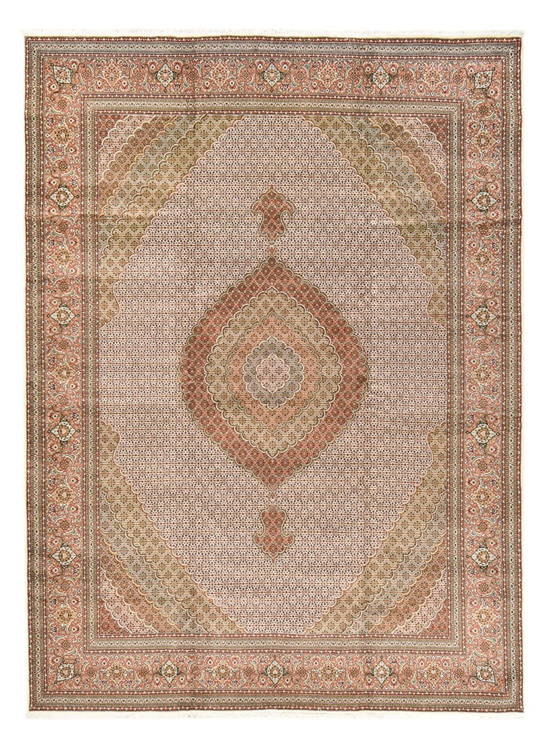 Perserteppich - Täbriz - Royal - 500 x 356 cm - dunkelbeige