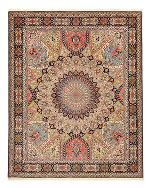 Perserteppich - Täbriz - Royal - 250 x 208 cm - dunkelbeige