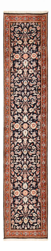 Tapis de couloir Tapis persan - Classique - 344 x 73 cm - bleu foncé