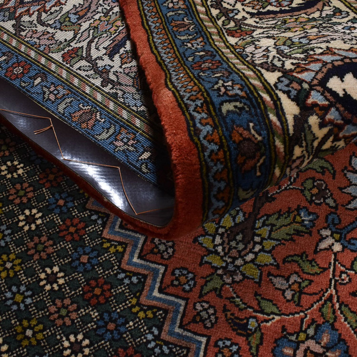 Perserteppich - Nomadic - 300 x 208 cm - dunkelgrün