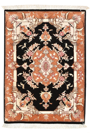 Perserteppich - Täbriz - Royal - 88 x 60 cm - dunkelblau